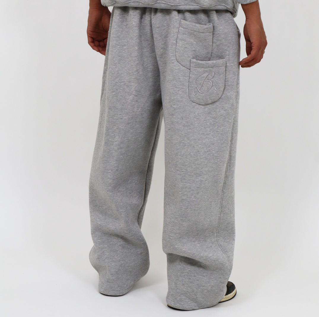 GREY SWEAT AND GREY HOODIE