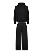 BLACK SWEAT AND BLACK HOODIE