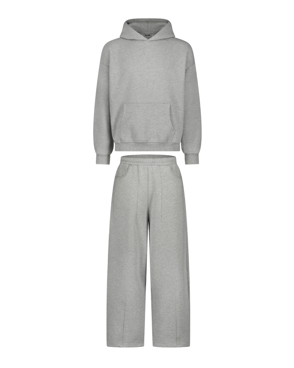 GREY SWEAT AND GREY HOODIE