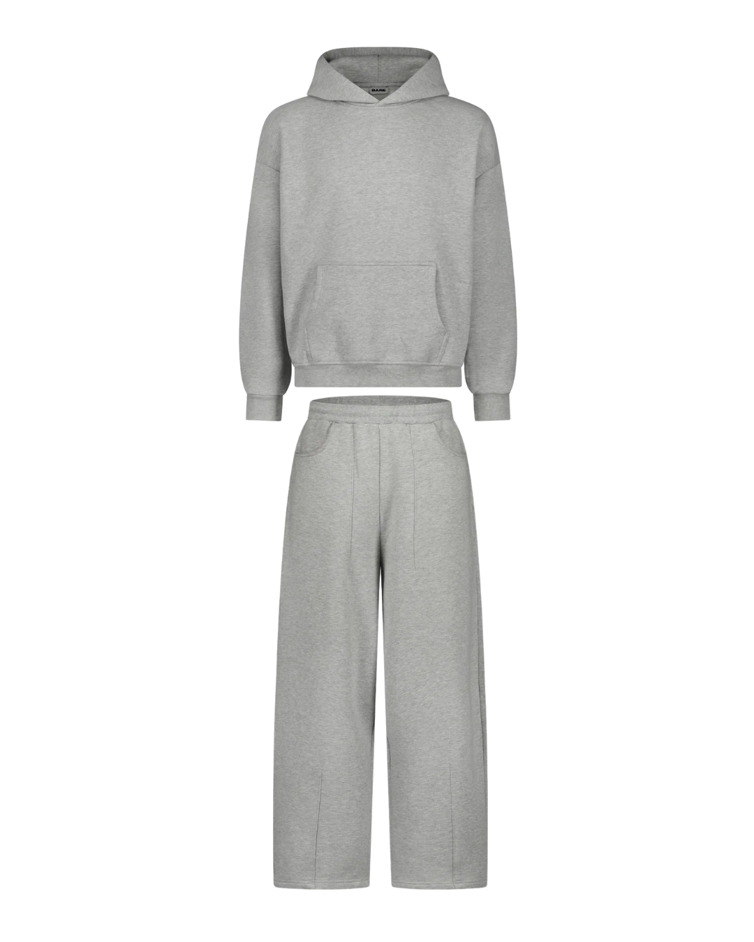 GREY SWEAT AND GREY HOODIE