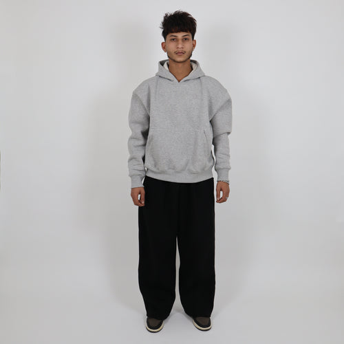 BLACK SWEAT AND GREY HOODIE