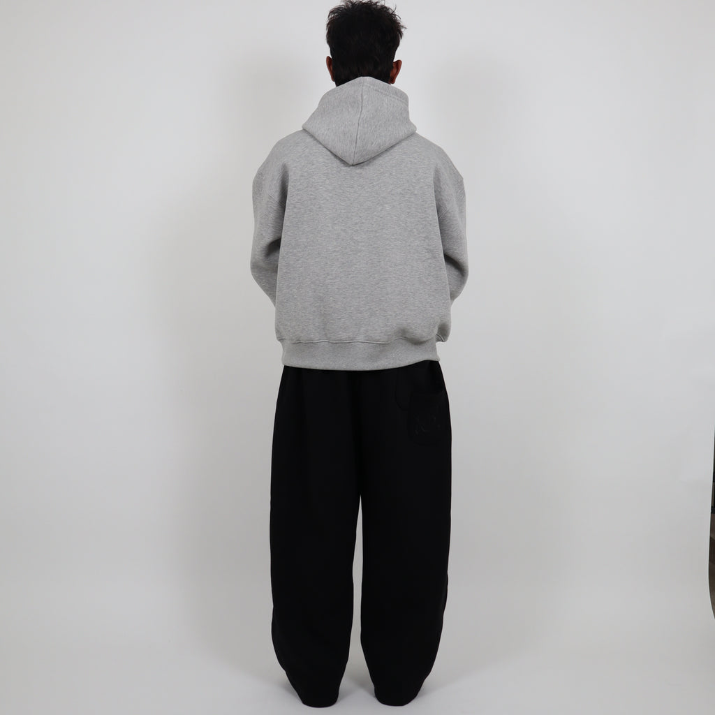 BLACK SWEAT AND GREY HOODIE