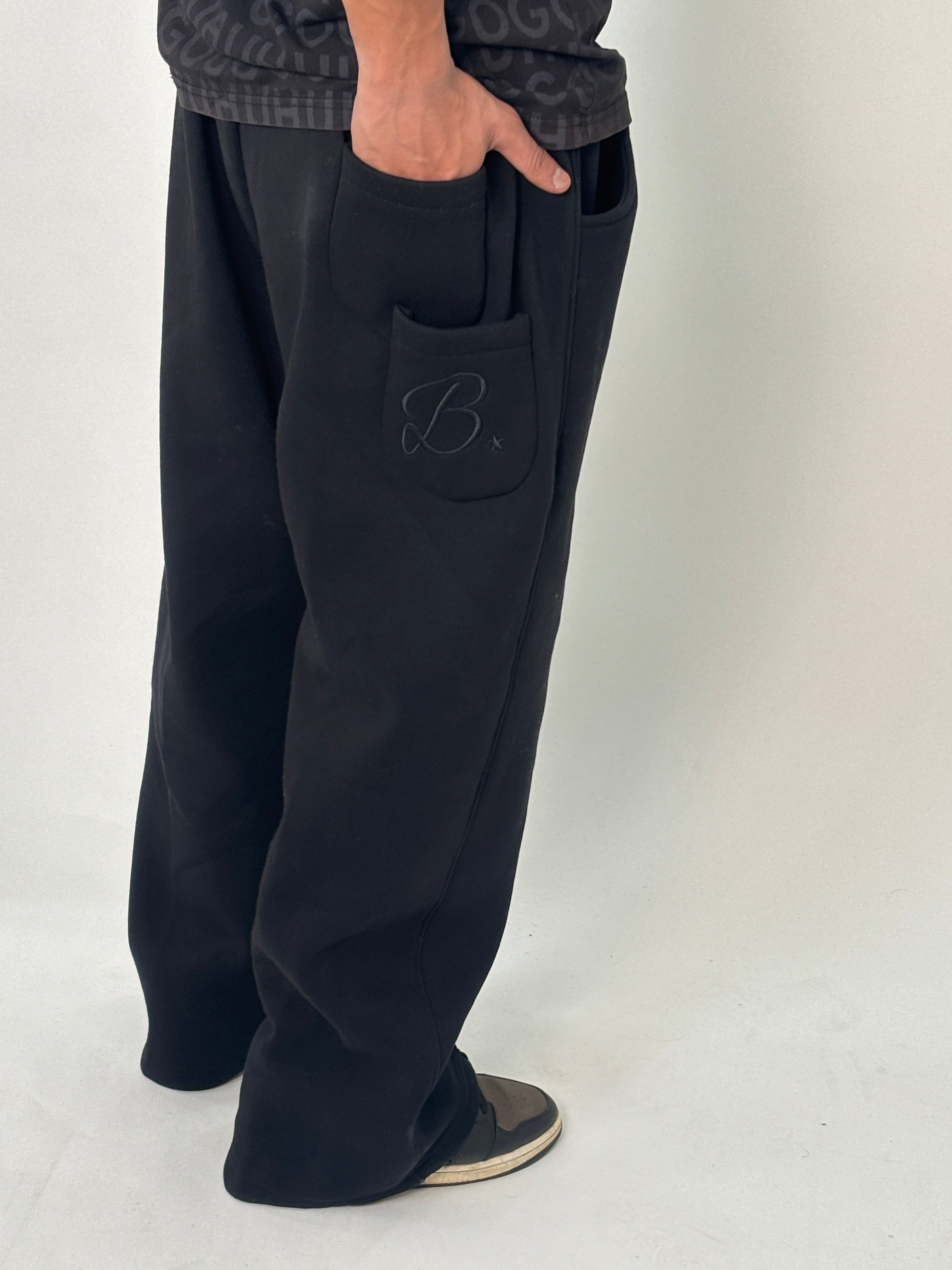 COZY B★ LEG SWEATS - BLACK