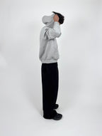 BLACK SWEAT AND GREY HOODIE