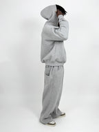 GREY SWEAT AND GREY HOODIE
