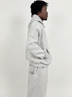 GREY SWEAT AND GREY HOODIE